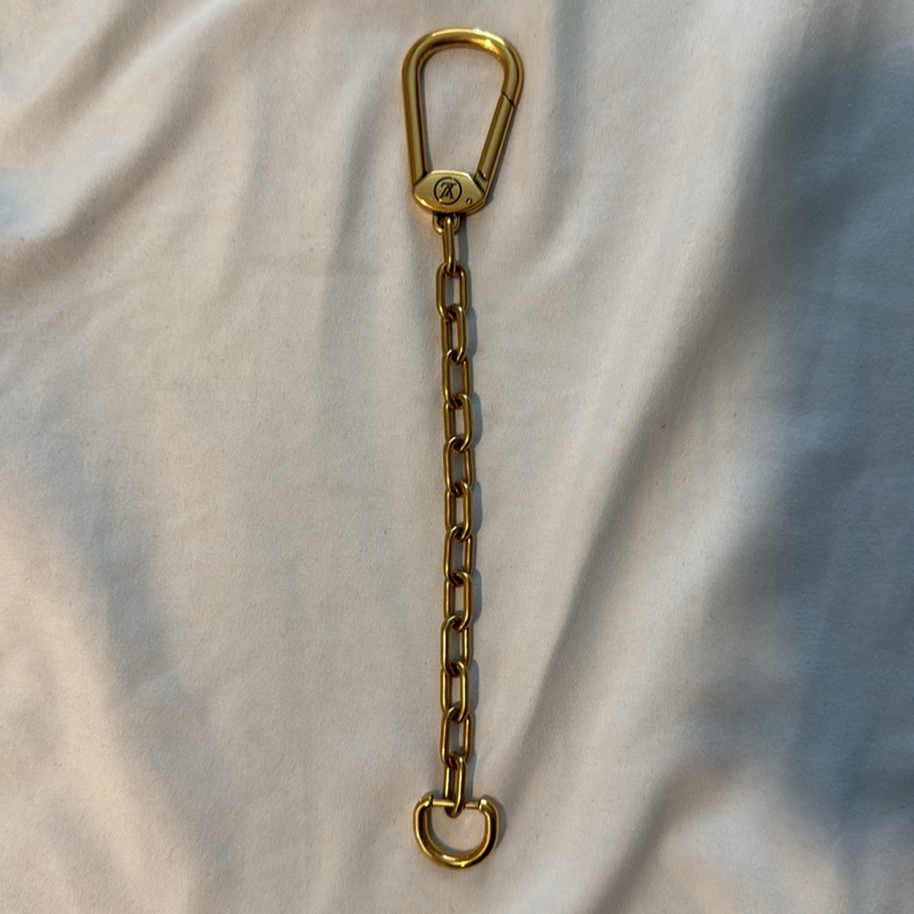 Louis Vuitton Gold Chain Carabiner Keychain
